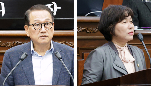 (왼쪽부터)장순욱 의원·김은하 의원